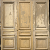 Suite of three single-sided doors in solid fir XIX century