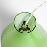 Very beautiful Mid Century flashed glass Diabolo pendant lamp in Green