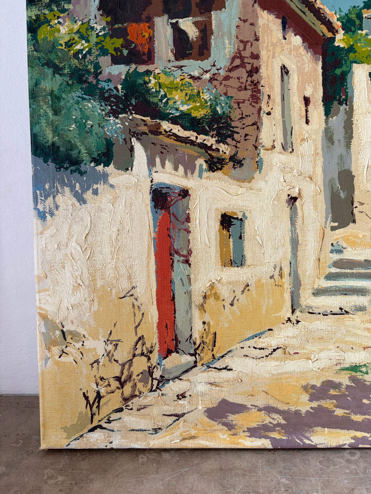 Spanish village, oil on canvas signed