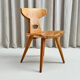 Set of 4 solid pine chairs. Designed by Jacob Kielland-Brandt for I. Christiansen, Denmark, 1960s.