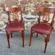 2 Chaises bistrot style Baumann simili cuir vintage 80s café Paris Montmartre