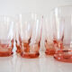 Set of 6 glasses pink