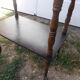 Wooden rolling serving table