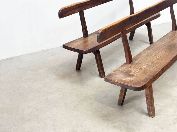 Banc sculptural en chêne par Aranjou