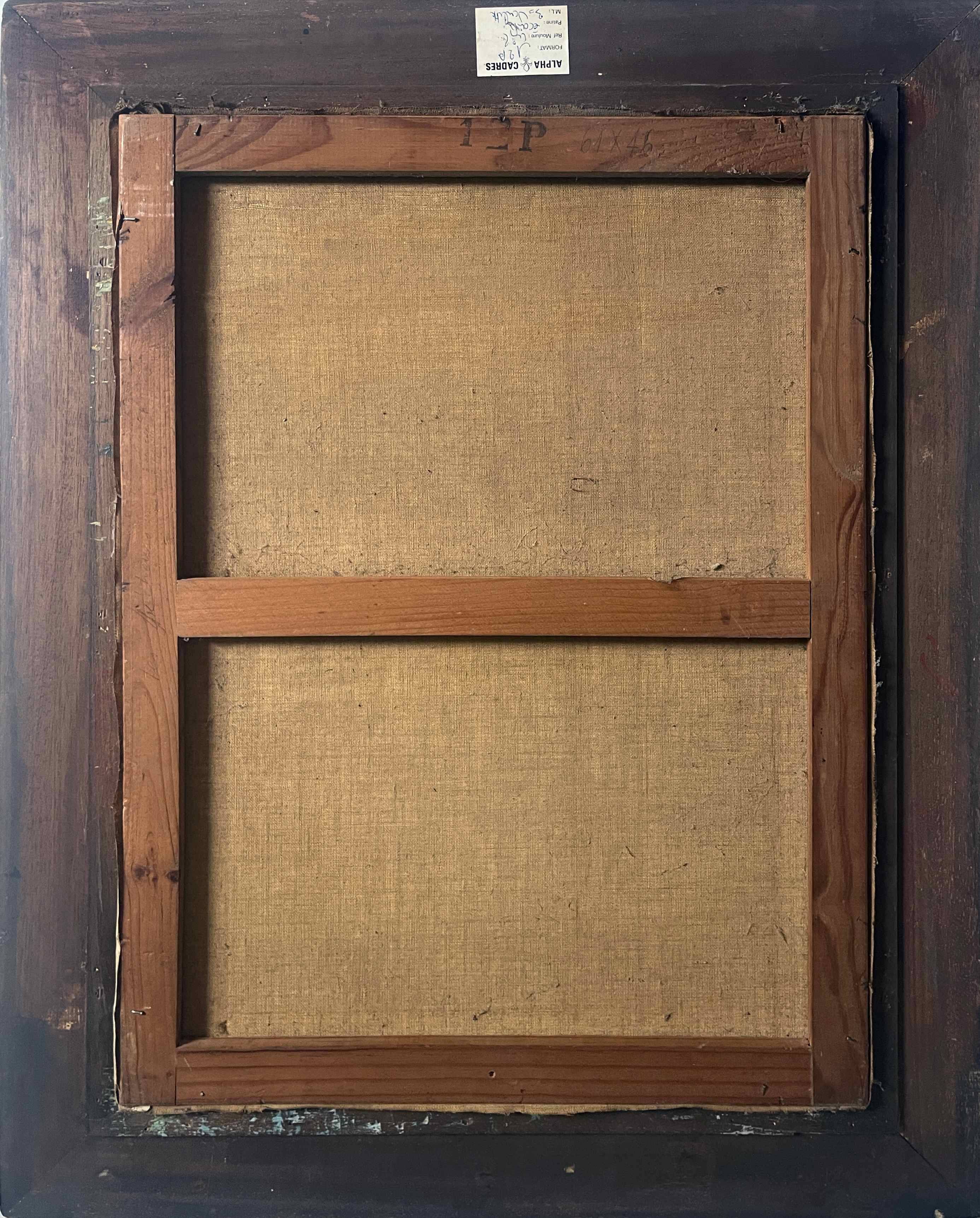 Painting by Henri Schaeffer (1900-1975) "Fishing boat" + frame