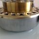 Structured glass globe lamp and metal-brass/ vintage 60s and 70s base