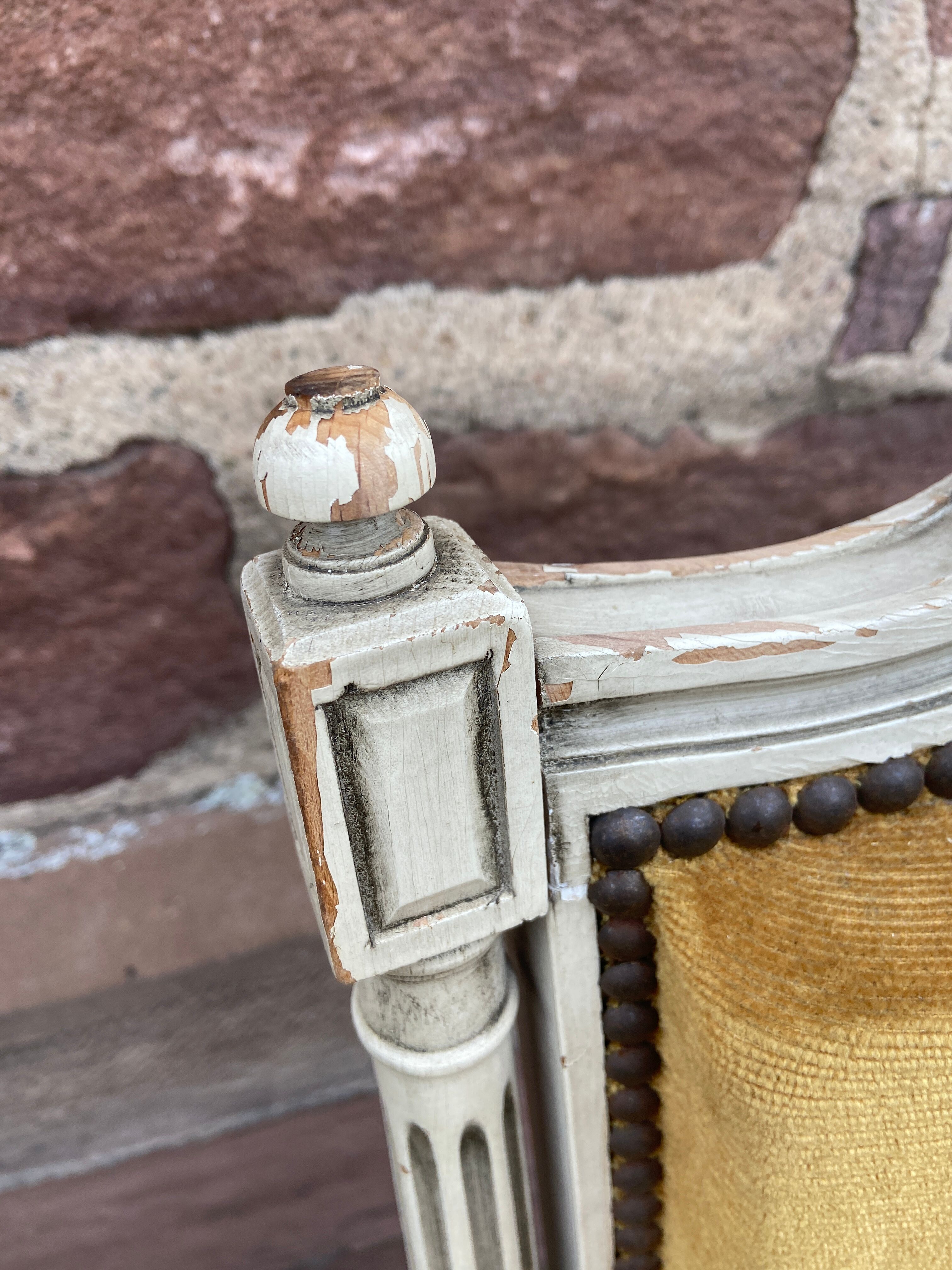 Set of 4 French chairs style Louis XVI vintage 1950 rococo Provence SHABBY CHIC