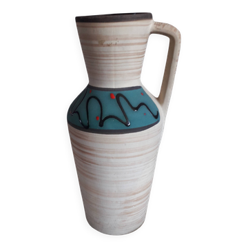 Grand vase vintage en céramique signé