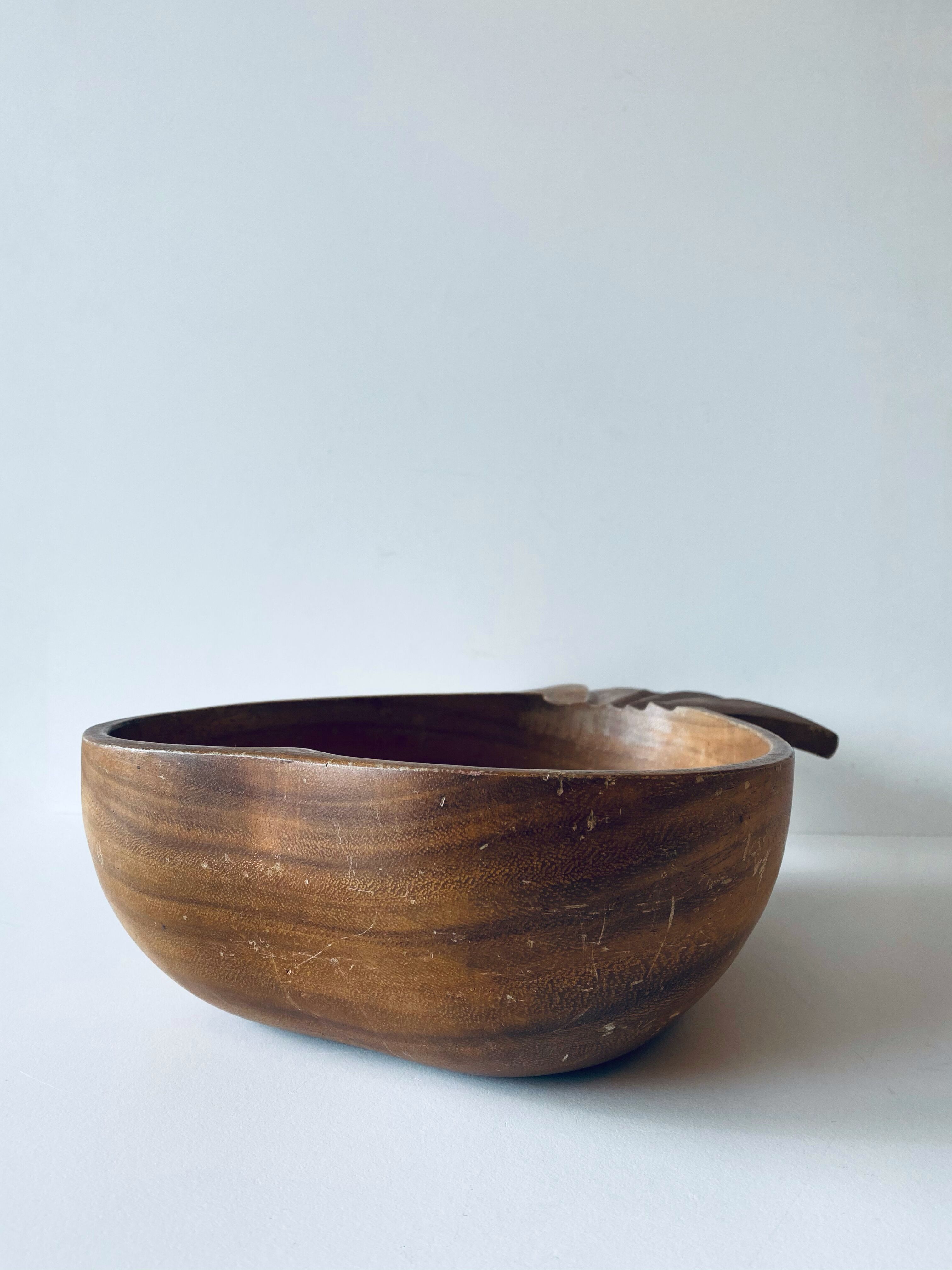 Vintage wooden pineapple cut