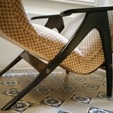 Fauteuil Wing chair à système de relaxation année 50/60