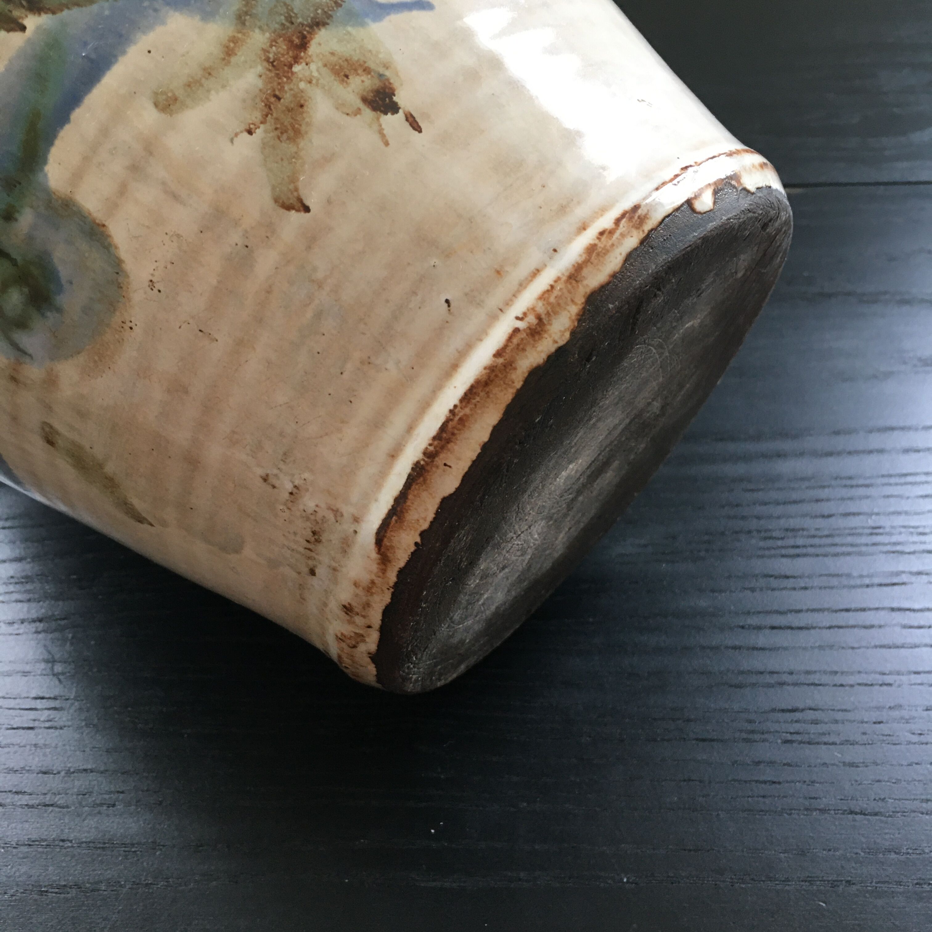 XL vase with floral decoration