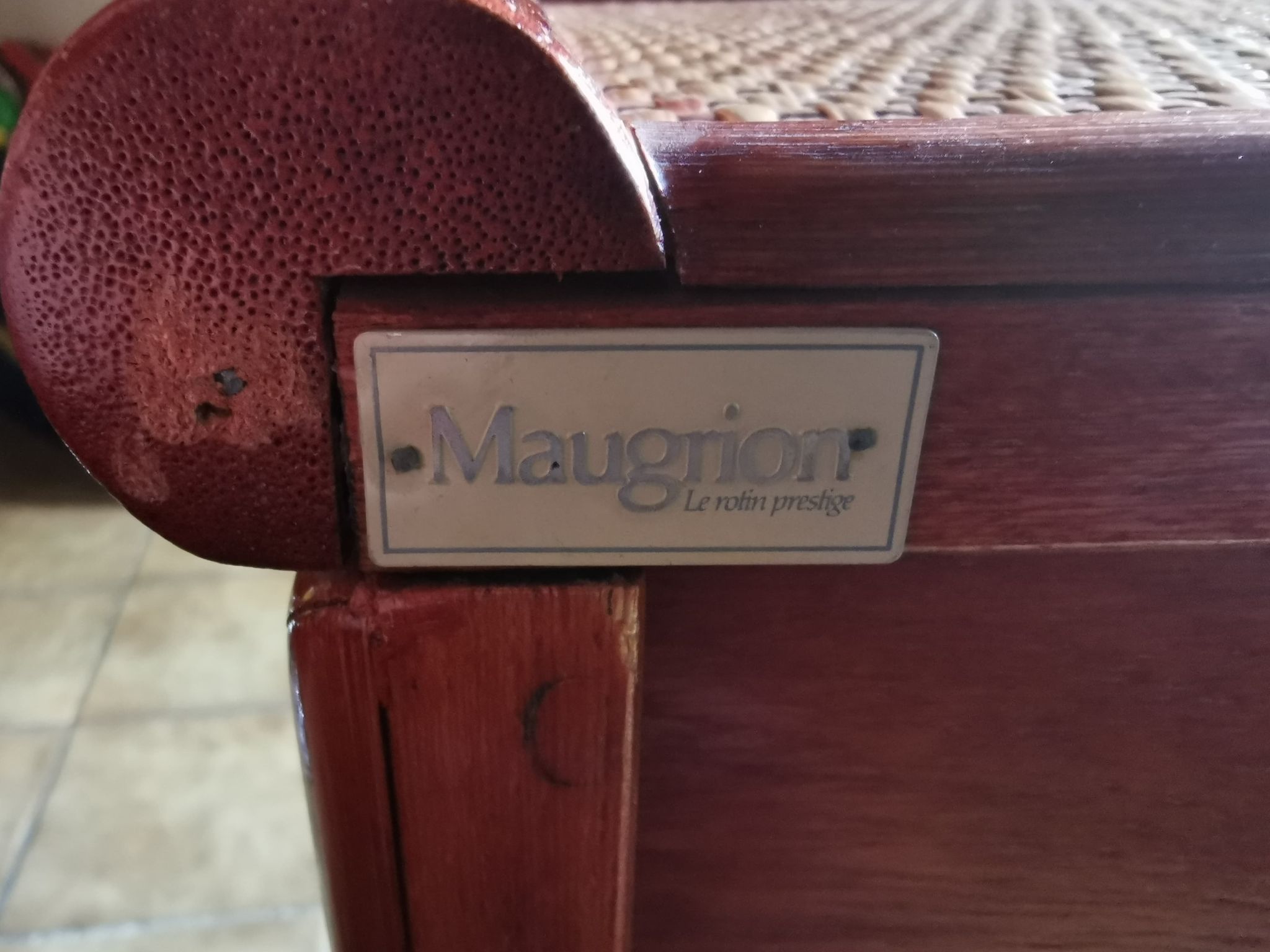 Vintage chest of drawers in rattan and bamboo