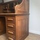 American roll-top desk in solid oak, also known as "Roll desk top".
