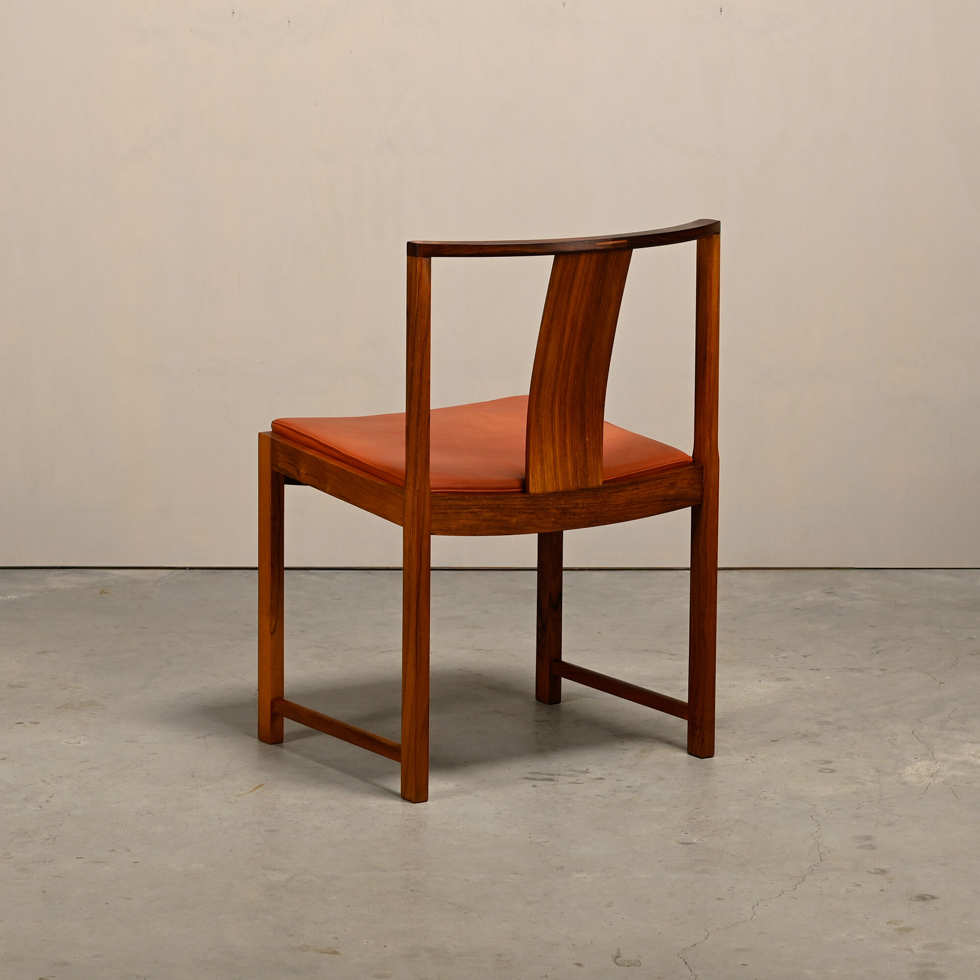 Steen Eiler Rasmussen Rosewood with leather dining chairs Model 700