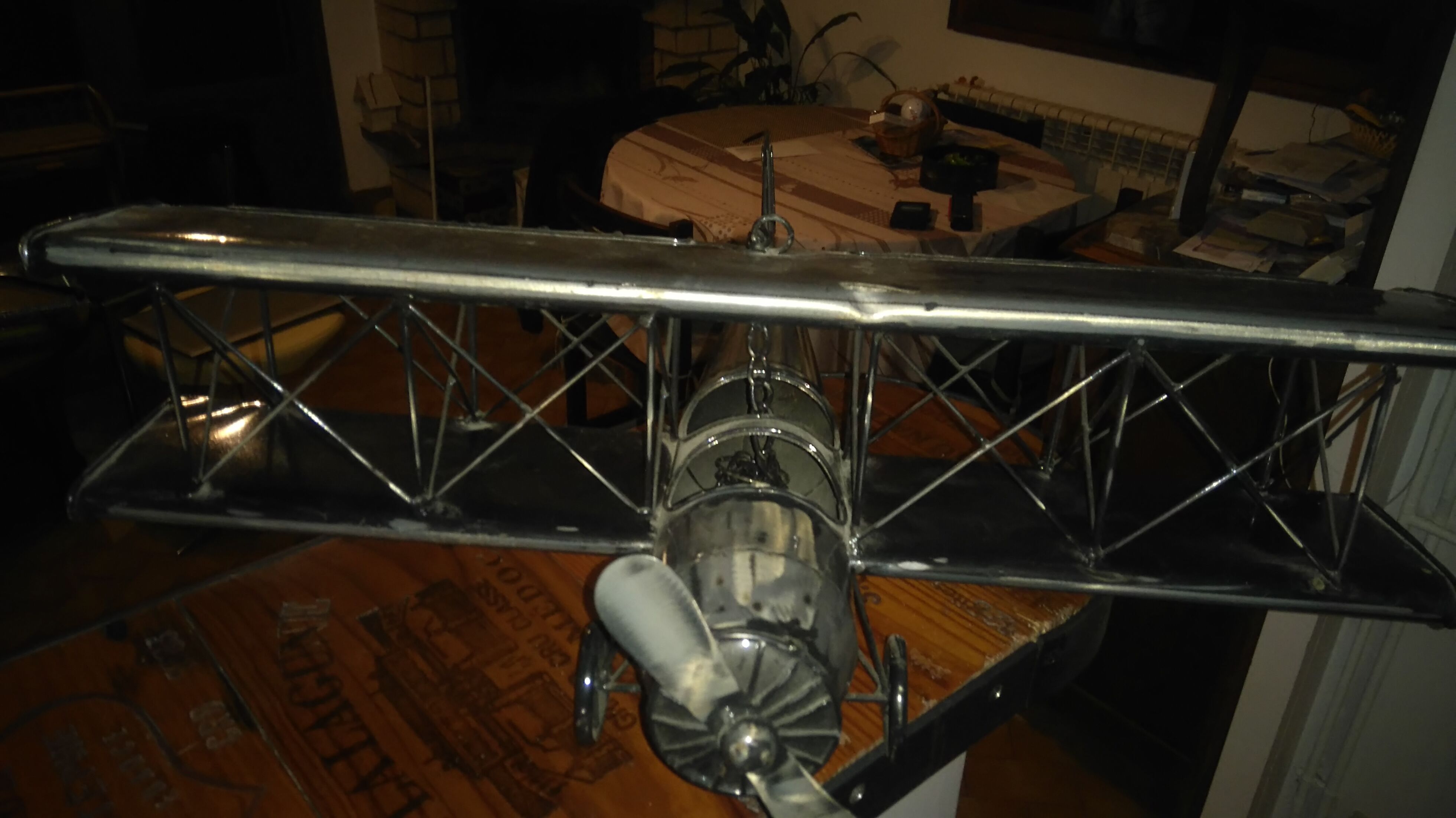 Biplane metal plane