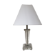 Lampe de bureau en cristal et acier inoxydable