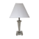 Lampe de bureau en cristal et acier inoxydable