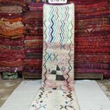 Handmade Berber Bohemian Wool Runner Rug