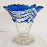 Vintage glass vase painted