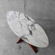 Coffee table wood & marble 60