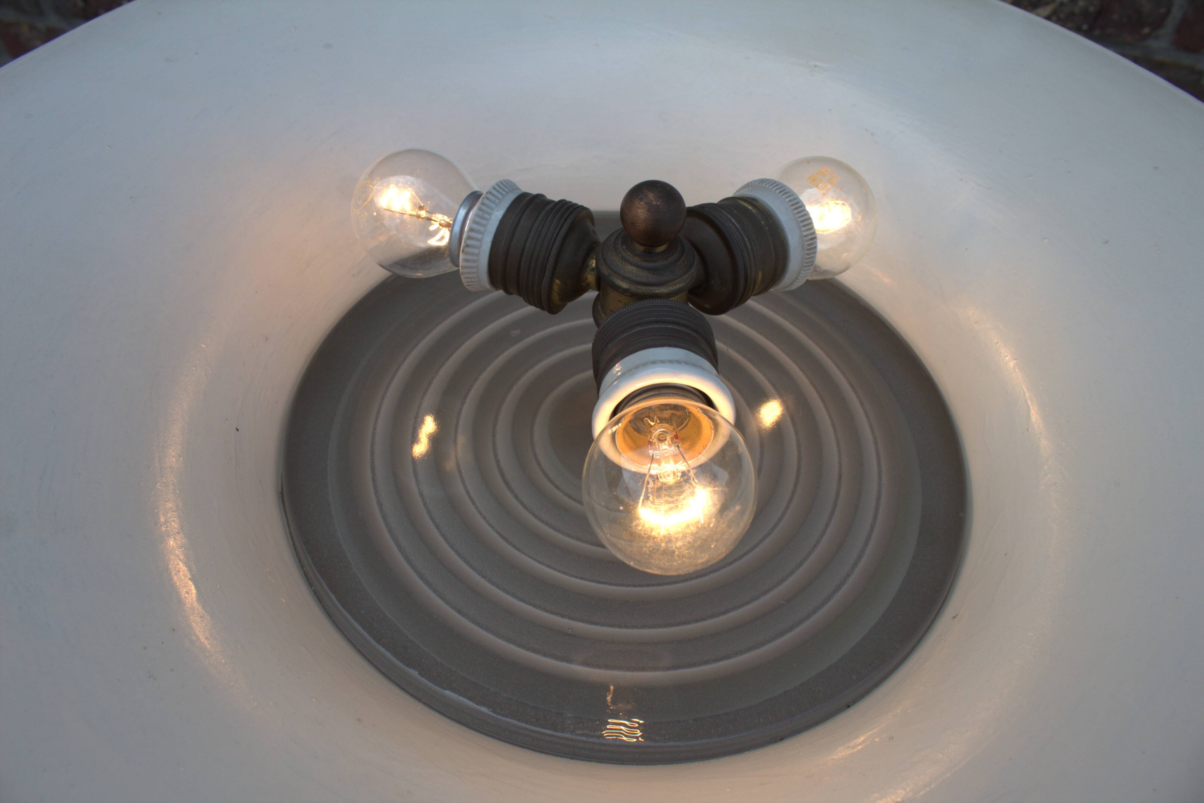 Old copper art deco floor lamp