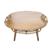 Table basse rotin années 60