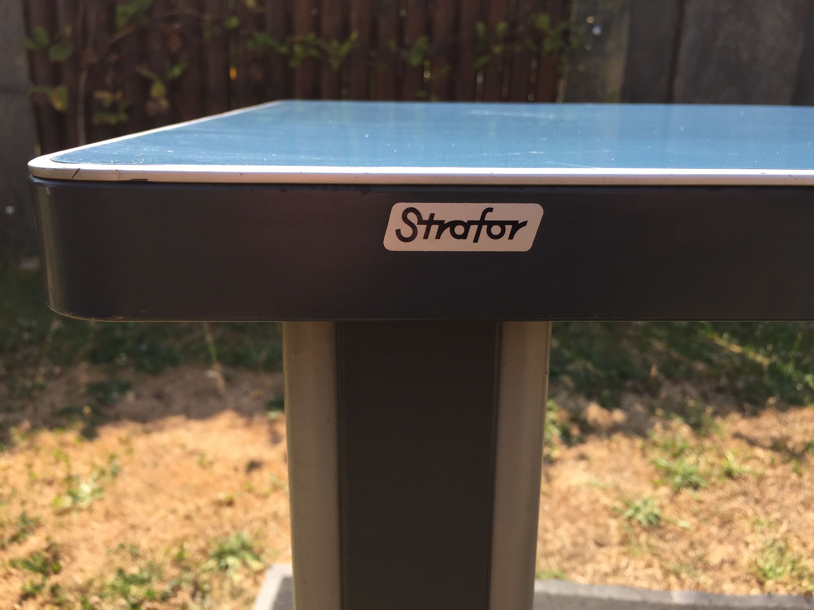 Modernist industrial and vintage console table in Stafor brand metal