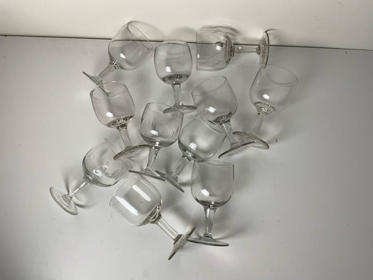 Antique stemmed glasses