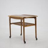 1970s beech serving cart by Drevotvar Czechoslovakia