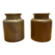 Set of two vintage stoneware pots