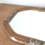Miroir Art Déco octogonal 54x36cm