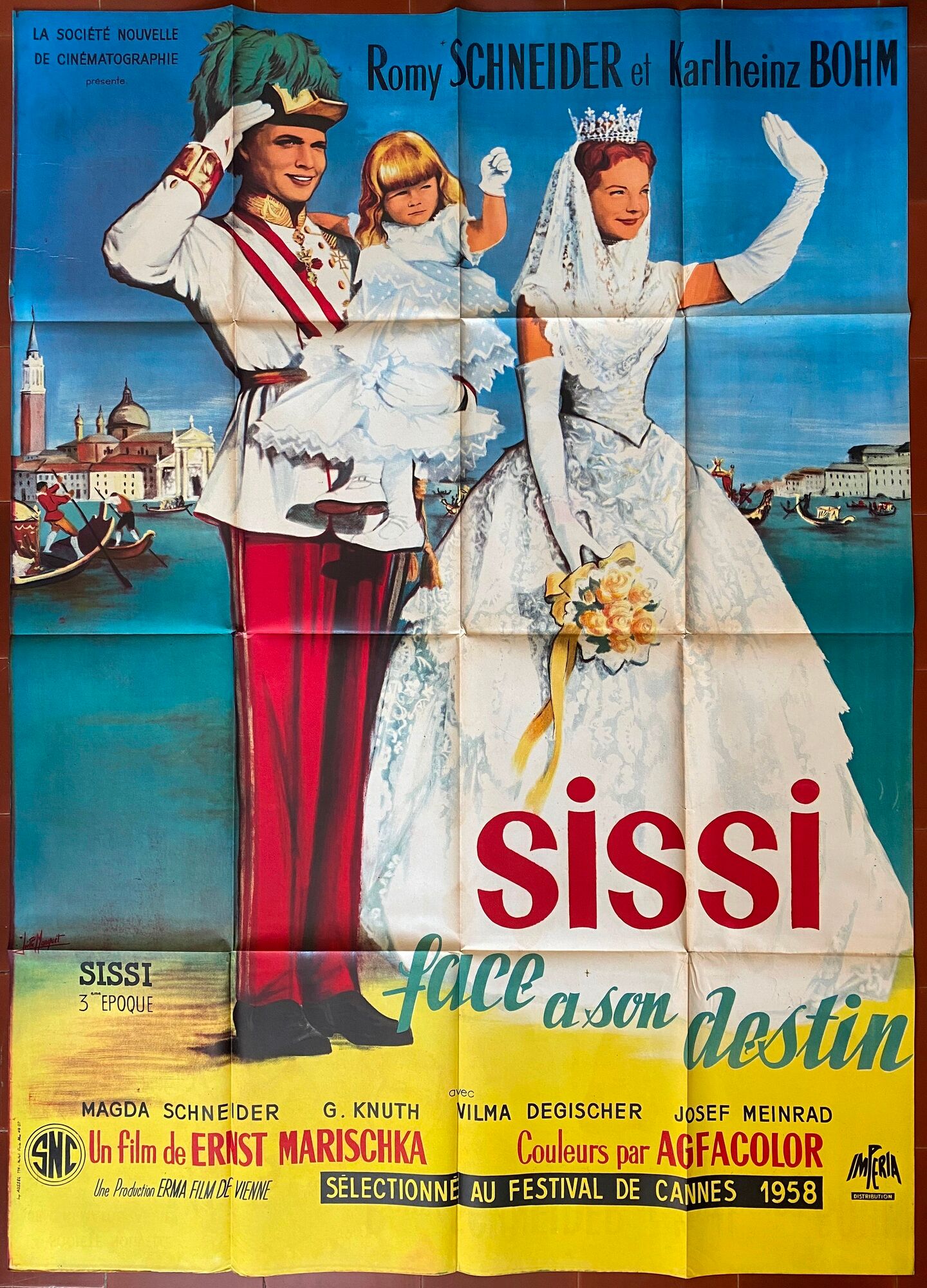 Original cinema poster "Sissi facing her destiny" Romy Schneider 120x160cm 1957