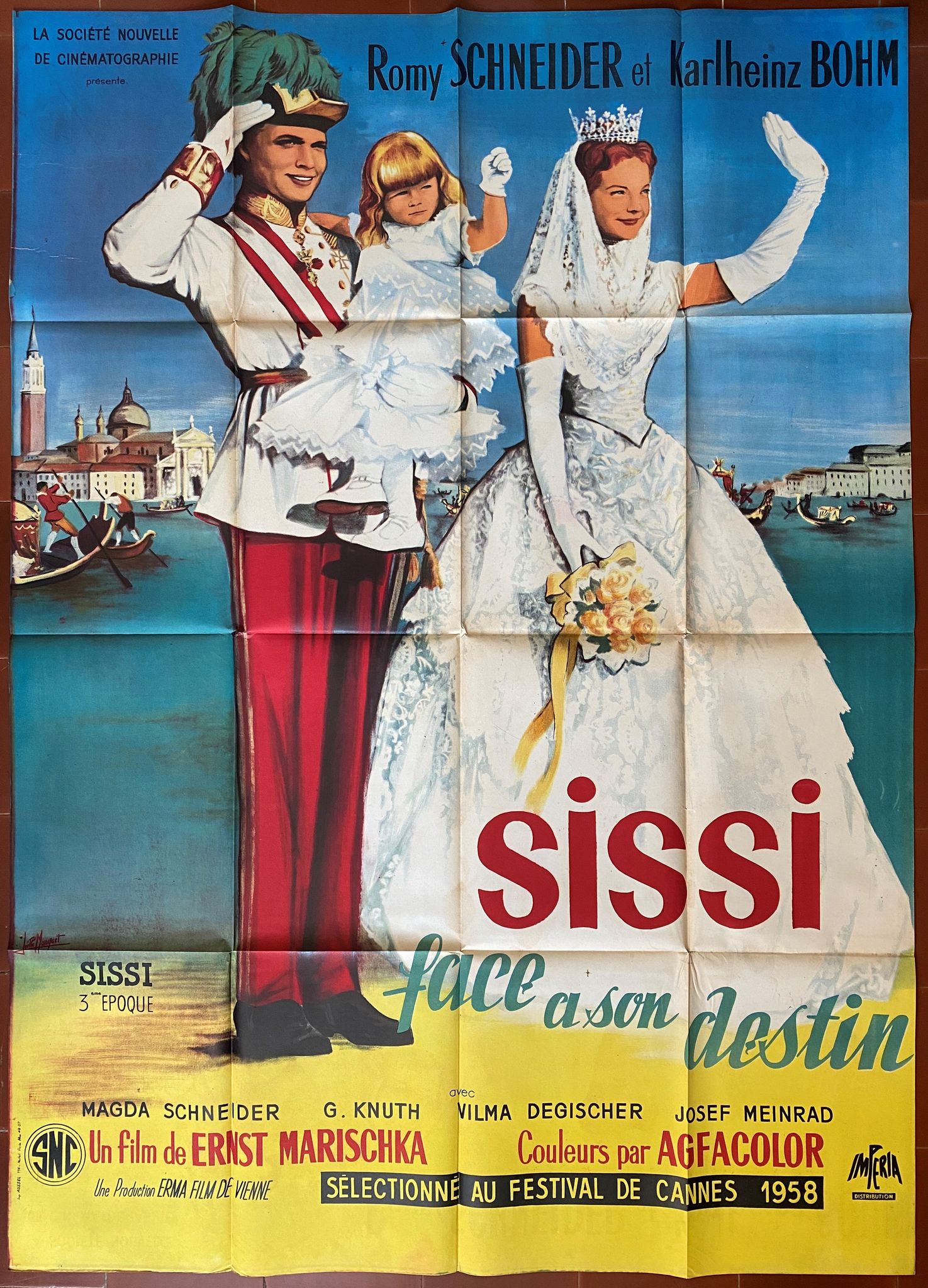 Original cinema poster "Sissi facing her destiny" Romy Schneider 120x160cm 1957