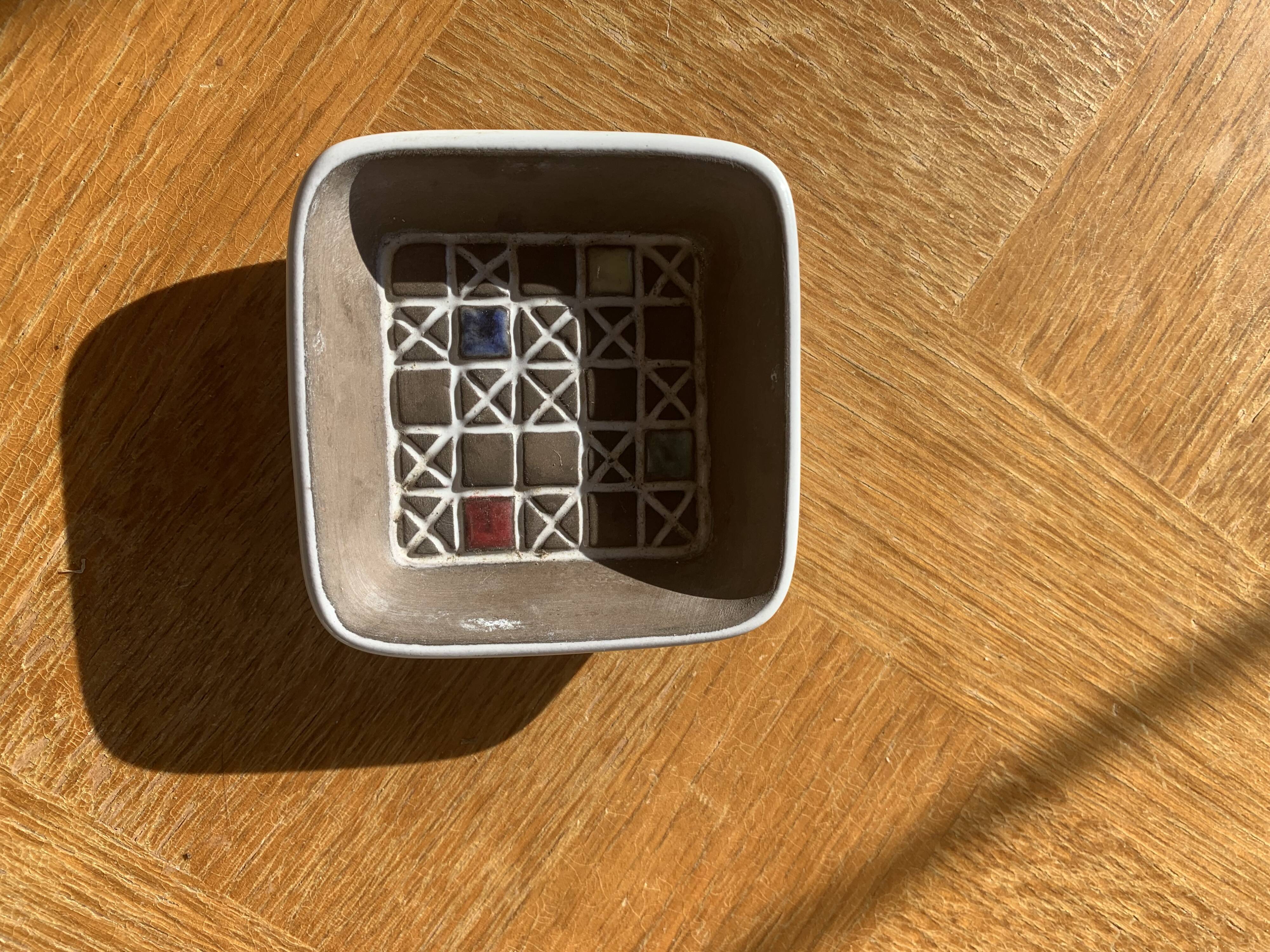 Ashtray Swedish design ceramic glazed facit vintage