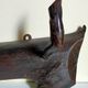 Art-Popular brutalist wall coat holder in solid wood