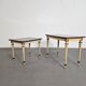 2 x nesting side tables / neo classic / painted gold leaf top / The battle of Texel