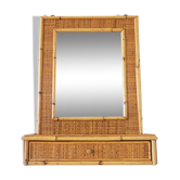 Rattan wall dressing mirror 72x50