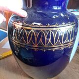 Floor vase Thürigen saxony porcelain probably around 1970 cobalt blue