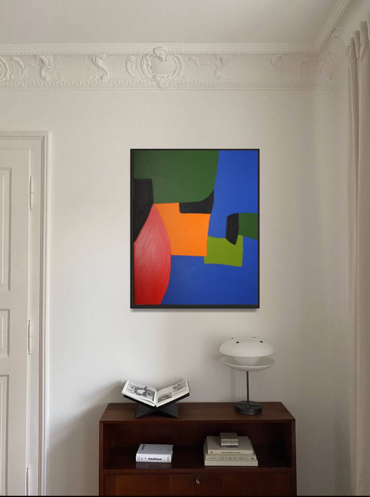 Colorful contemporary abstract on canvas