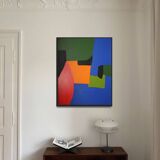 Colorful contemporary abstract on canvas