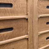 Armoire de notaire en chêne brut massif, 1920