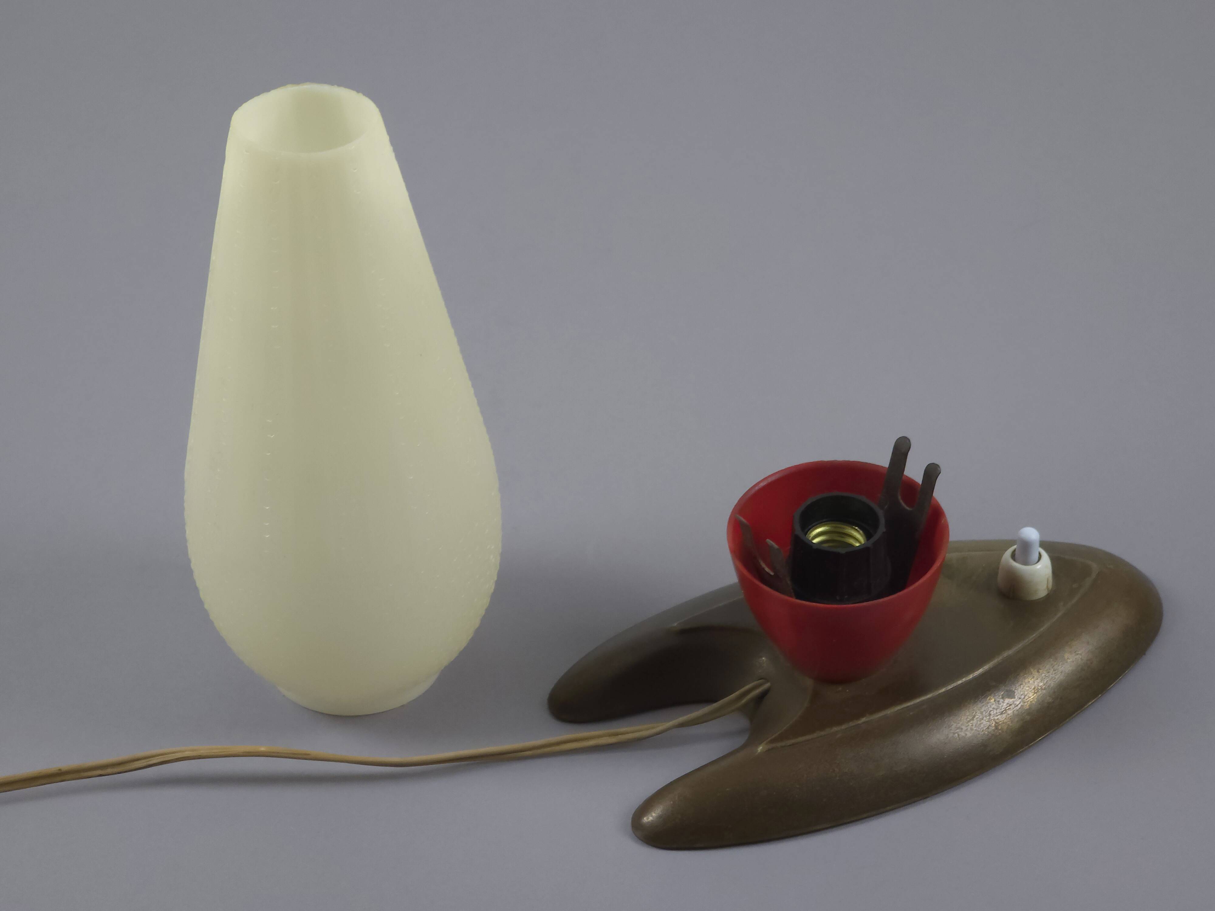 Vintage 1950s Mid Century Modern Bedside Table Light • MCM Atomic Space Age