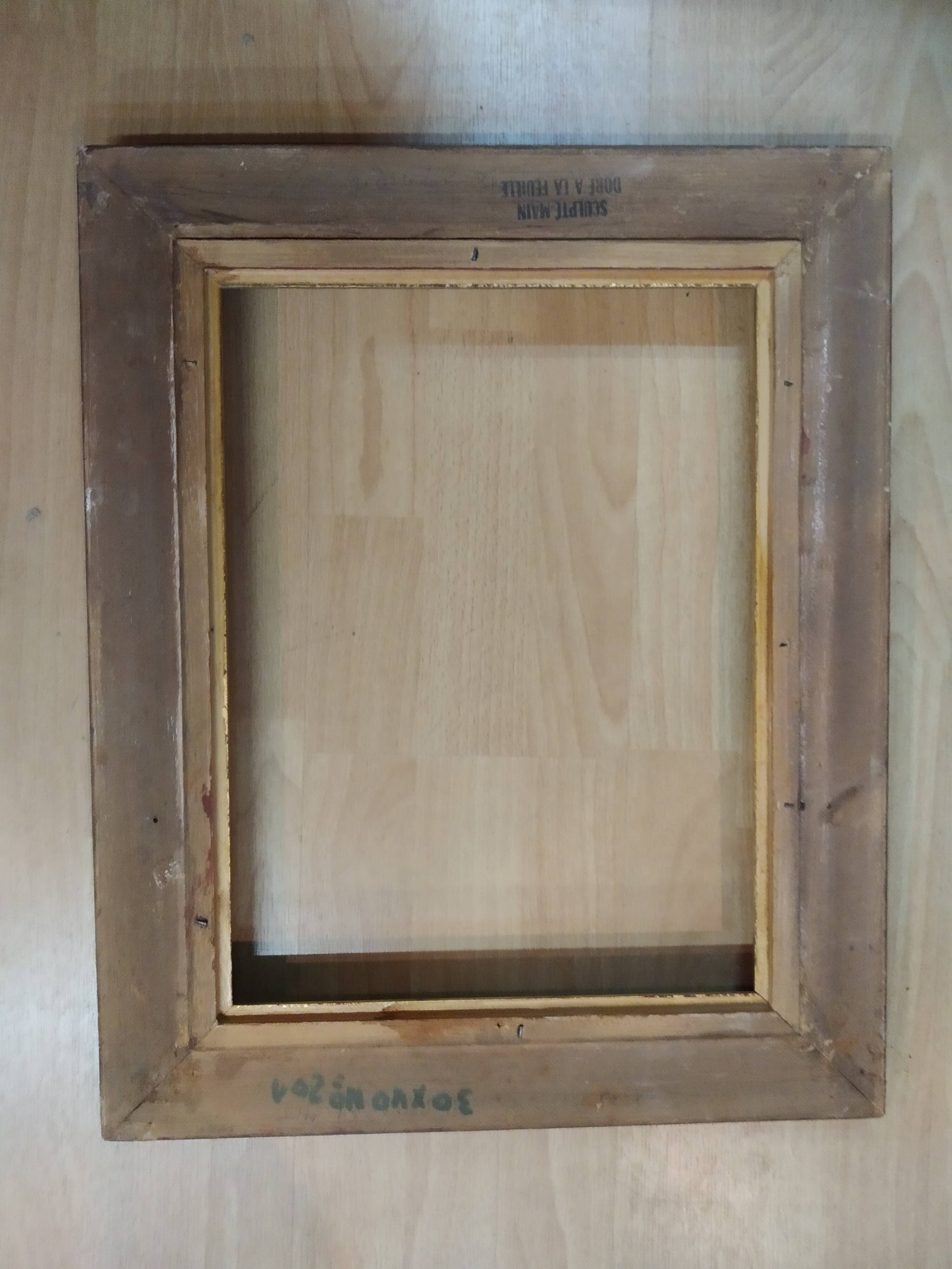 Montparnasse frame carved wood gilded leafing 40 cm x 30 cm