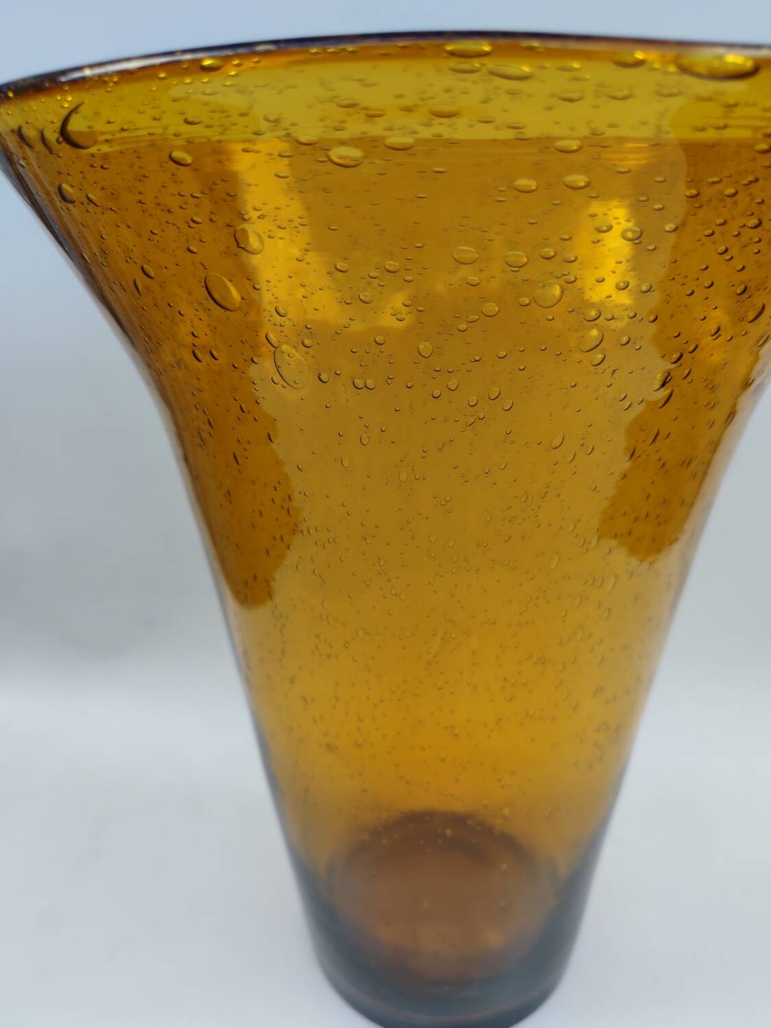 Very large bubble glass vase, from Biot glassworks.