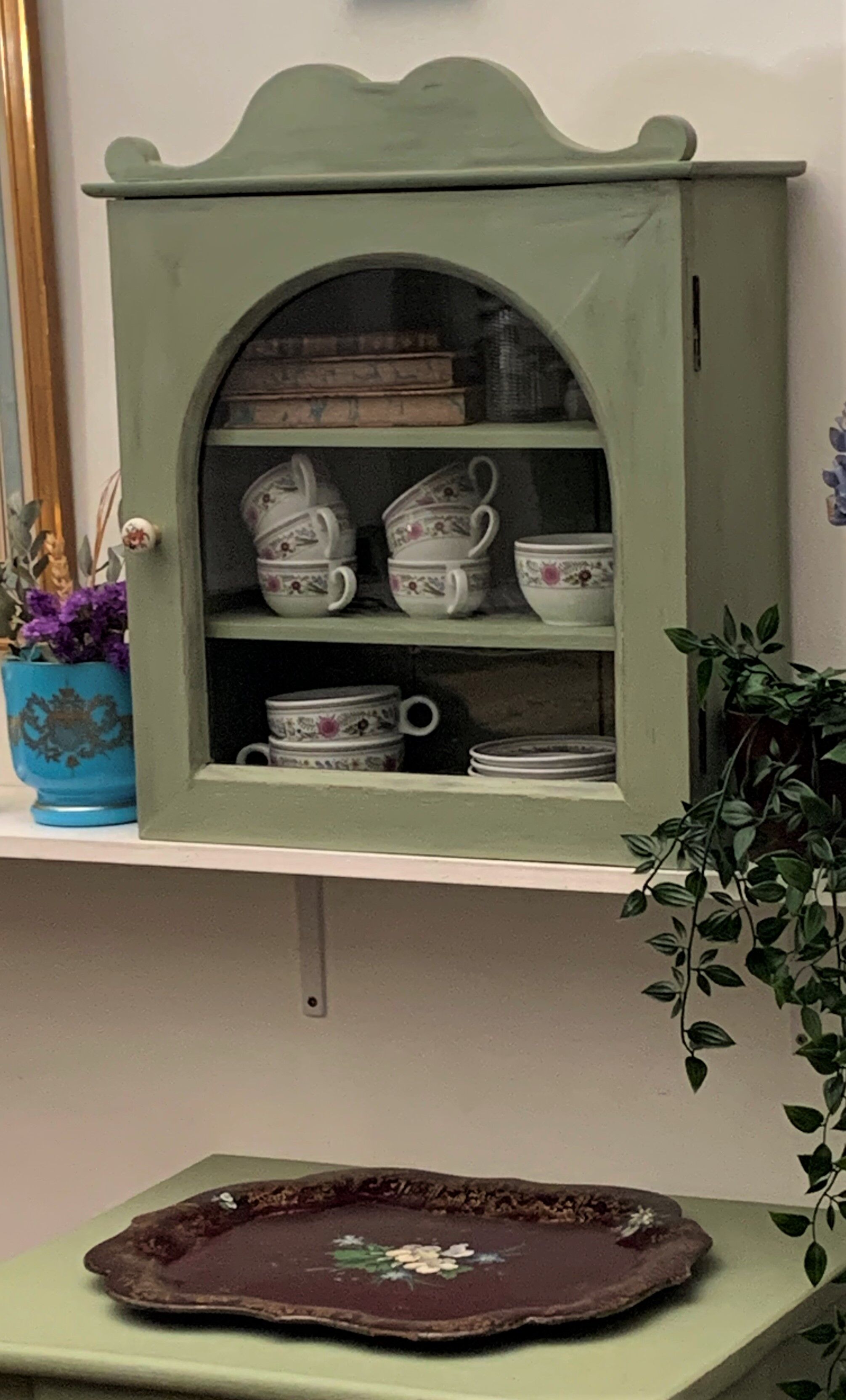 Old wall display case