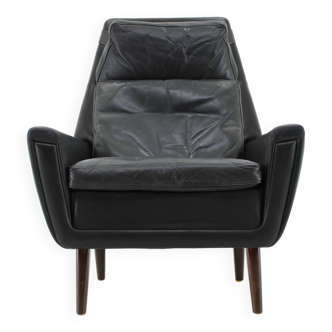 1970 Leather High Back Armchair , Denmark