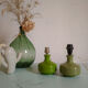 Paire de pieds de lampe vintage vert