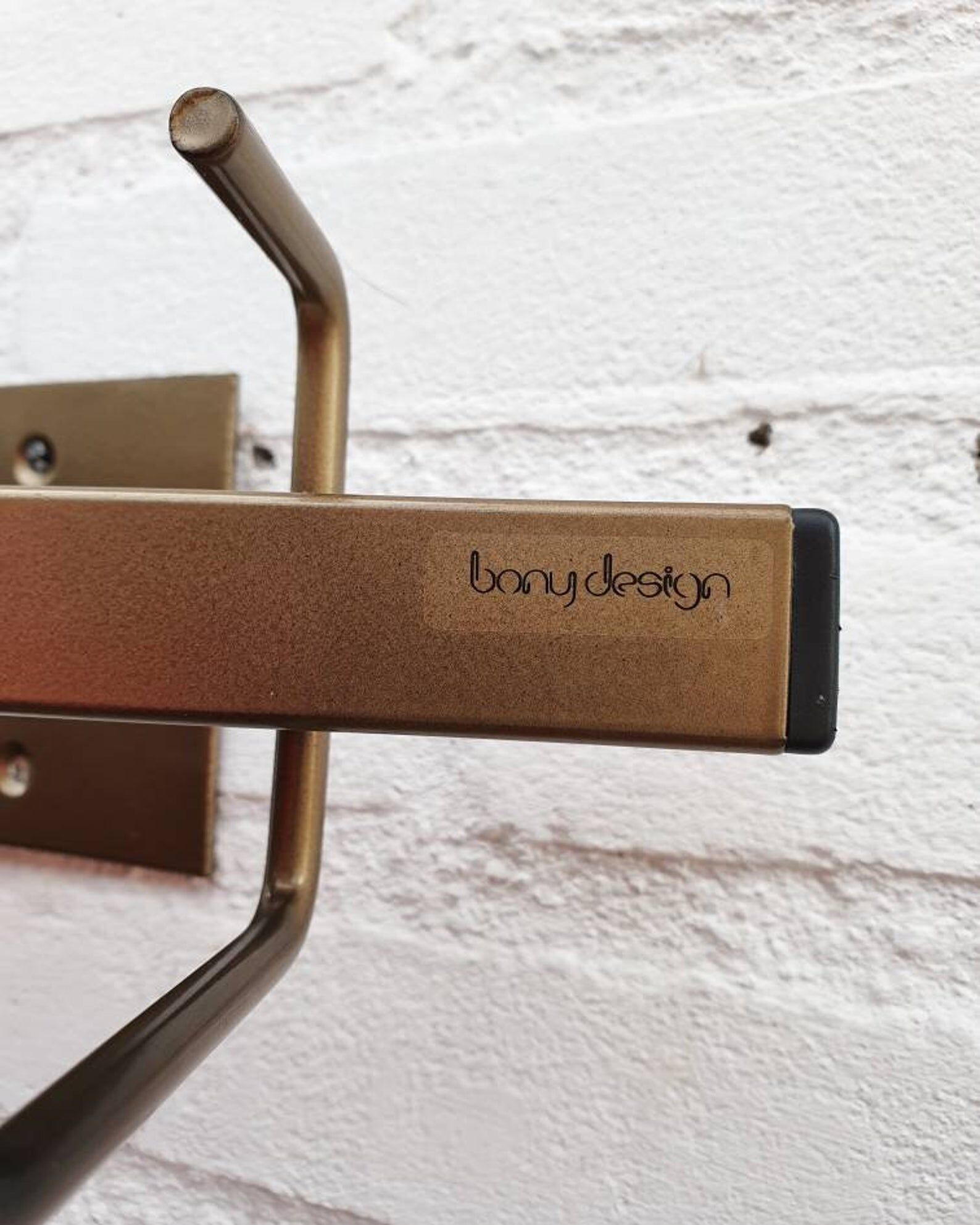 Bony 1980s metal wall coat rack