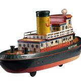Tin Toy Tugboat, 1960s, Japan