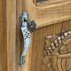 Rare pair of Art Deco glass columns in solid walnut – renovated